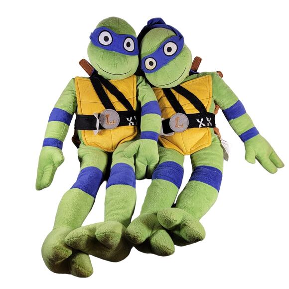 TMNT Mutant Mayhem Plush Leonardo Set 2 Ninja Turtle 26" Stuffed CollectibleToys - Picture 1 of 11